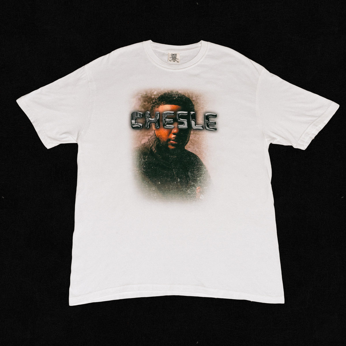 White "CHESLE Chrome" Tee